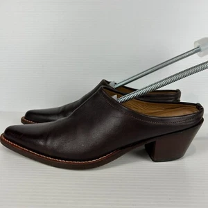 RM WIlliams Leather Mules Women's Size 7.5 Brown Cuban Heel - Picture 1 of 15