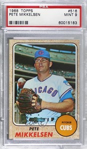 1968 Topps High # Pete Mikkelsen #516 PSA 9 MINT