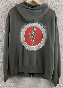 Original Scottevest SEV Mens L Gray Hoodie Jacket Large Logo