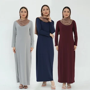 Maxi abito lungo donna musulmano Abaya modesto Turchia islamico caftano abiti abiti - Foto 1 di 29