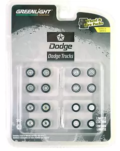 1:64 GreenLight Dodge Trucks Wheel & Tire Pack Series 8 - Picture 1 of 2