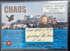 2024 Historic Autographs CHAOS Robert Stroud Birdman Alcatraz Handwriting Relic - Picture 1 of 2