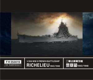 FLYHAWK FH350019 1/350 WWII French Battleship Richelieu For Trumpeter 05311 - Picture 1 of 4