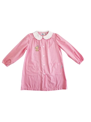Grembiule asilo da bambina orsetto Siggi rosa - Immagine 1 di 3