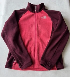 The North Face Jacket Womens Medium Purple Pink Full Zip Fleece Logo Ladies S - Picture 1 of 10