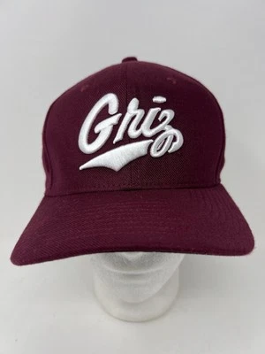 GRIZ MONTANA  UNIVERSITY Hat Men Maroon Football Basketball Baseball Trucker Cap - Image 1 of 4