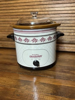 Rival Crock Pot Flame Orange #3150/2 Slow Cooker 3.5 Qt Tested With Lid 1970’s - Image 1 of 4