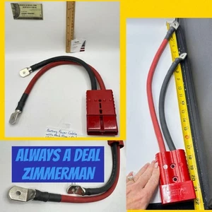 Battery power cable red plug Anderson SB175 SB350 eyelets M10 600V HD CABLE ATL - Picture 1 of 13