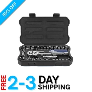 Compact 39-Piece Metric & Imperial Socket Set with Ratchet Wrench Included - Picture 1 of 10