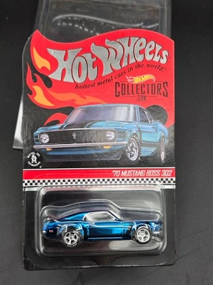 Hot Wheels RLC '70 Mustang Boss 302 Blue Real Riders - Image 1 of 4