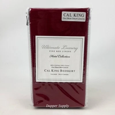 Falda Cama Hotel Collection Ultimate Luxury Cal King Roja Esquinas Divididas Nueva Foto 1 de 4