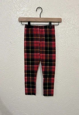 Leggings a cuadros rojos y negros de autoestima para niñas talla 6 Foto 1 de 4