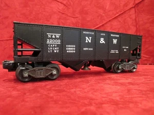 sharp Vintage Lionel #3456 N&W Black Operating Hopper Freight Car - Picture 1 of 13