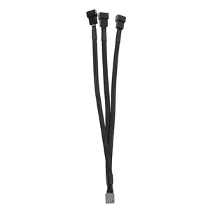 Female-to-Male 4 Pin 1 to 3 Way Cooling Fan Water Cooling PWM Fan Splitter Hub - Afbeelding 1 van 9