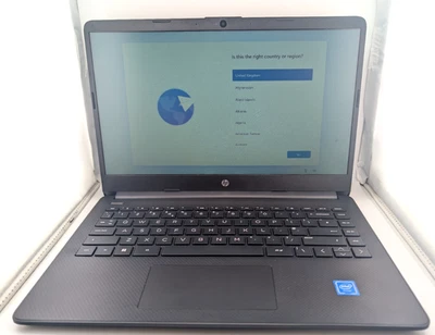 HP Laptop Stream 14s-DQ0034NA 14" Celeron 4GB RAM 128GB SSD Black - Image 1 of 4
