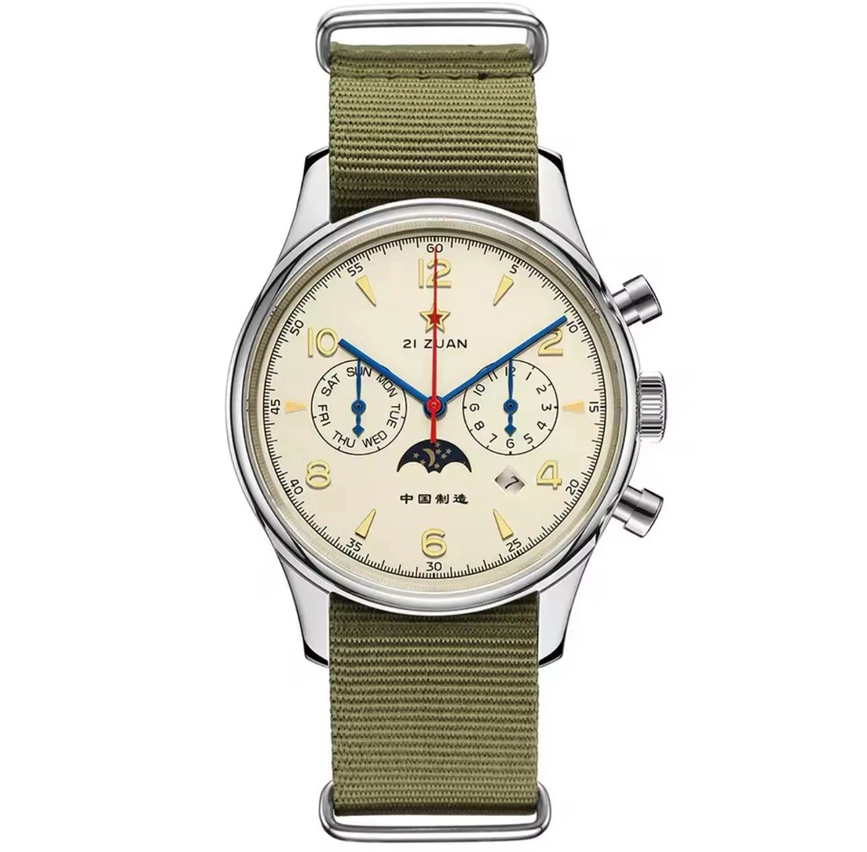 Seagull 1963 Hand WINDING Mechanical Chronograph 38mm - SA Crystal