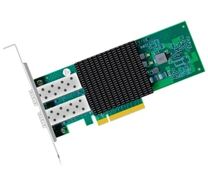 10Gb SFP Ethernet Card - PCIe X8/X16 Compatibility - 2 Ports - Broadcom 57302 - Picture 1 of 5
