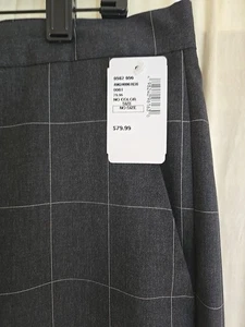 NUEVO Pantalones Yves Saint Laurent Gris Ventana Lana Italia 34 x Sin dobladillo - Imagen 1 de 7