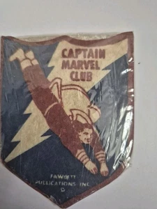 Captain Marvel Club 1946 Vintage Filz Patch Marvel Fawcett Publikationen - Bild 1 von 10