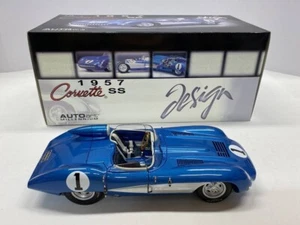 AUTOart 1:18 Millennium Chevrolet Corvette SS 1957 Blue Open Top Race Car - Picture 1 of 8