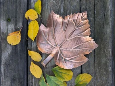 Vintage Copper Tray Candle Holder, Farmhouse Rustic Decor Foto 1 de 4