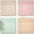 Pastel Transparent Sticky Notes, Set of 4 Pads 3''X3” Clear Sticky Tabs, Translu