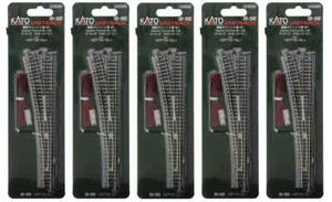 Set of 5 Kato 20-202 N Scale Unitrack Electric Turnout #6 Left Hand - Picture 1 of 5