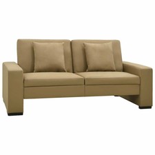 vidaXL Divano Letto Cappuccino in Similpelle Giaciglio Divanetto Sofà Dormeuse