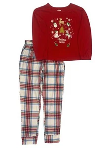 Holiday Time Girls Christmas Long Sleeve Top and Jogger 2 Piece Pajama Set M 7/8 - Picture 1 of 1