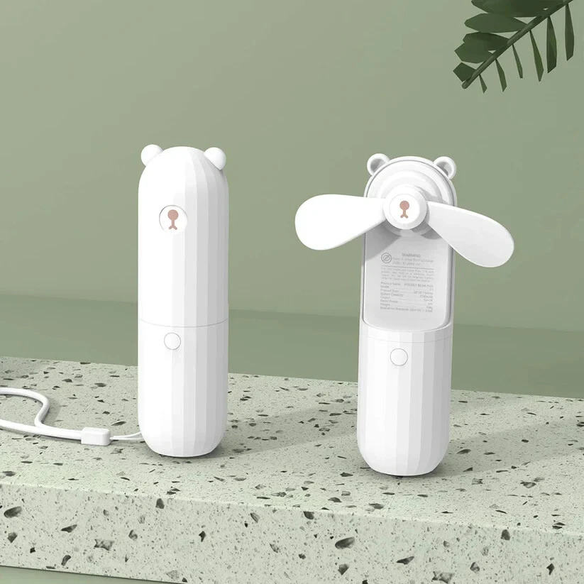 便携式迷你风扇方便充电风扇口袋尺寸空气冷却器 USB 带电池 — 第 1/4 张图片