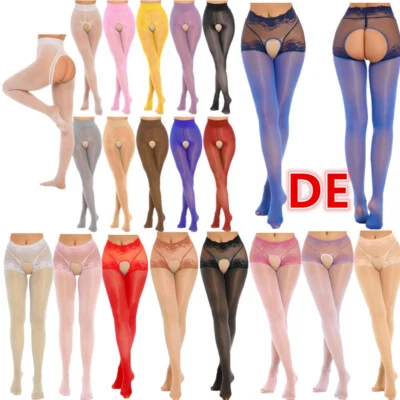 DE Damen Strumpfhosen Transparent Strümpfe Sexy Figurformende Feinstrumpfhose - Bild 1 von 4
