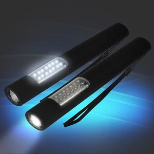 2x Stablampen 24 LED Werkstatt-Arbeitsleuchte KFZ Taschenlampe Handlicht Magnet - Bild 1 von 6