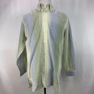 Рубашка мужская John W. Nordstrom с длинным рукавом на пуговицах в полоску средняя желтая синяя - Изображение 1 из 4