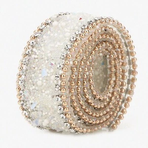 SparkleStream Crystal Ribbon: Elegant Dress Decor Trim for Wedding Dresses (Prot - Picture 1 of 7