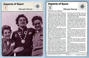 Olympic Games - Aspects Of Sport - 1977-9 Sportscaster Rencontre Card