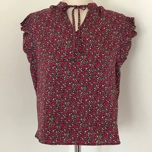Blusa Banana Republic Factory Mujer XXS Pequeña Rosa Ditsy Floral Manga Flutter - Imagen 1 de 8