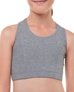 YOUTH GIRLS XS (4-5) DANSKIN DRI-MORE PRINCESS BRA TOP UNDERGARMENT, GRAY - Picture 1 of 3