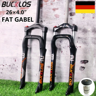 26 Zoll QR Snow Öl/Luft Federung Fat Gabel 1-1/8" Disc Beach MTB Fahrradgabel DE - Bild 1 von 4