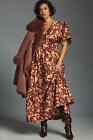 Nwt Anthropologie Somerset Cotton Maxi Dress Copper Floral Size 2X Plus