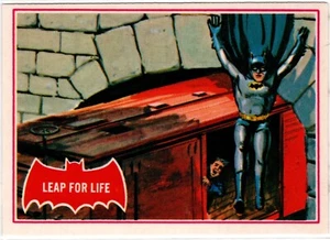 Batman 1989 Topps (1966 Deluxe Reissue Edition) Card #19A - Leap For Life - Picture 1 of 2