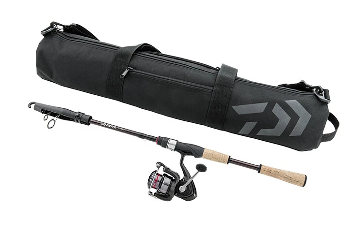 Daiwa Travel Compact Kit Telescopic Spinning Combo 7' 2" Rod w/ Crossfire 2500 - Image 1 of 1