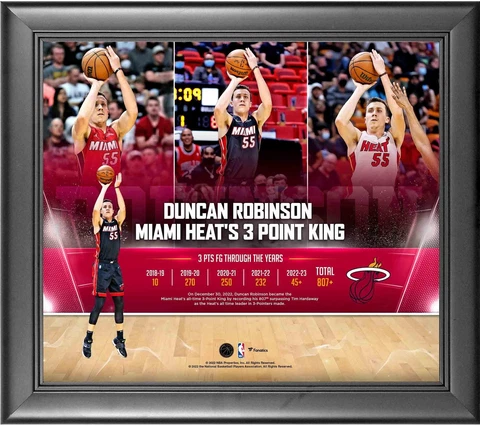 Duncan Robinson Miami Heat Framed 15" x 17" 2022 Franchise Three Cover