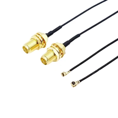 2X Mini PCI U.FL / IPX IPEX to RP-SMA Antenna WiFi Pigtail Cable - Image 1 of 4