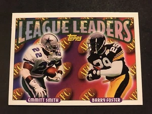EMMITT SMITH / BARRY FOSTER 1993 TOPPS LEAGUE LEADERS CARD #219 - Picture 1 of 2