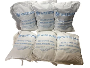 6 bags, Wisesorb Montmorillonite large Desiccant Bag, Size 80 Units, MIL-D-3464E - Picture 1 of 10