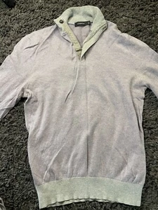RRP$1490 Ermenegildo Zegna Cashmere Blend Sweater Pullover Purple - Size 50/M - Picture 1 of 24