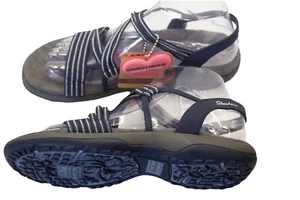 Sandali Skechers Reggae nuovi con etichette memory foam sling back blu donna 8 comodi - Foto 1 di 6