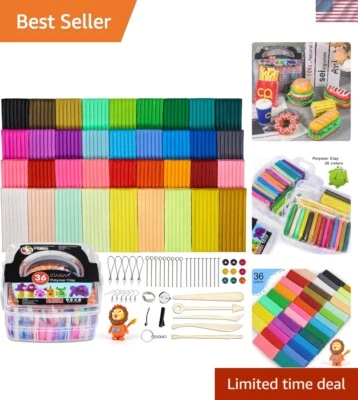 Creative Polymer Clay Starter Set - 36 Colors with Sculpting Tools for All Ages - Image 1 of 4