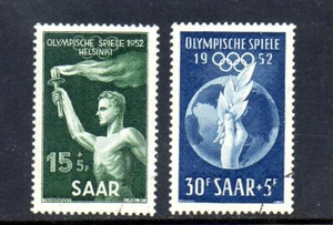 Briefmarken Saar - Scott #'s B89-90 - gestempelt - Bild 1 von 1