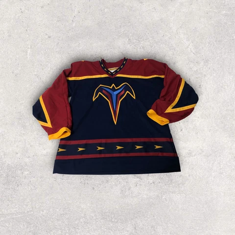 Rare Blue Koho Atlanta Thrashers Hockey Jersey Men's Size L Large Cover